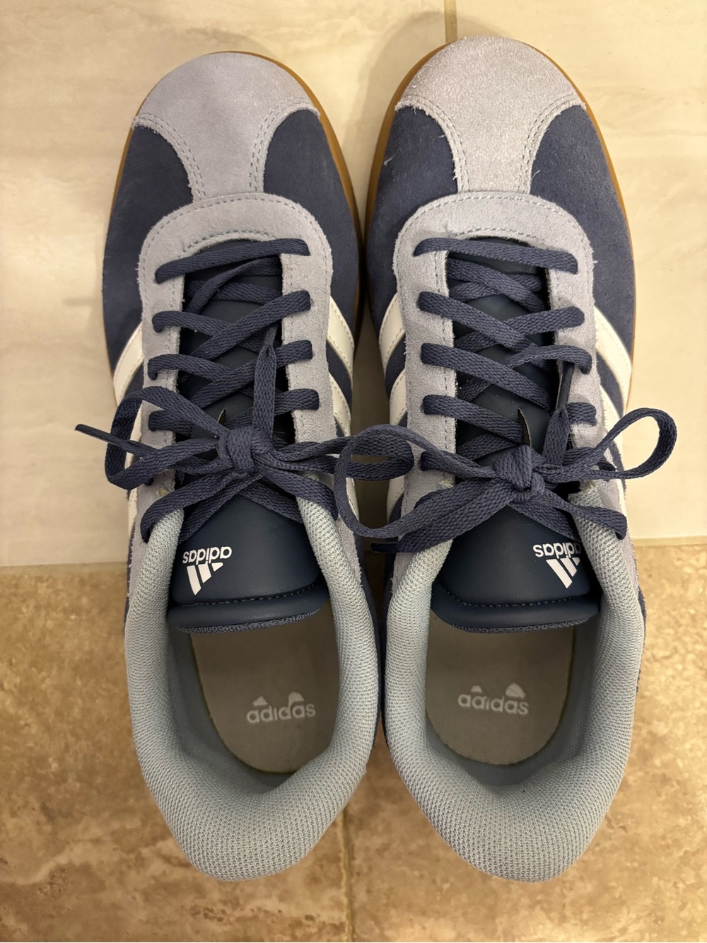 Adidas Classic Low-Top Suede Women’s Sneakers in Blue and White - Picture 5 of 6